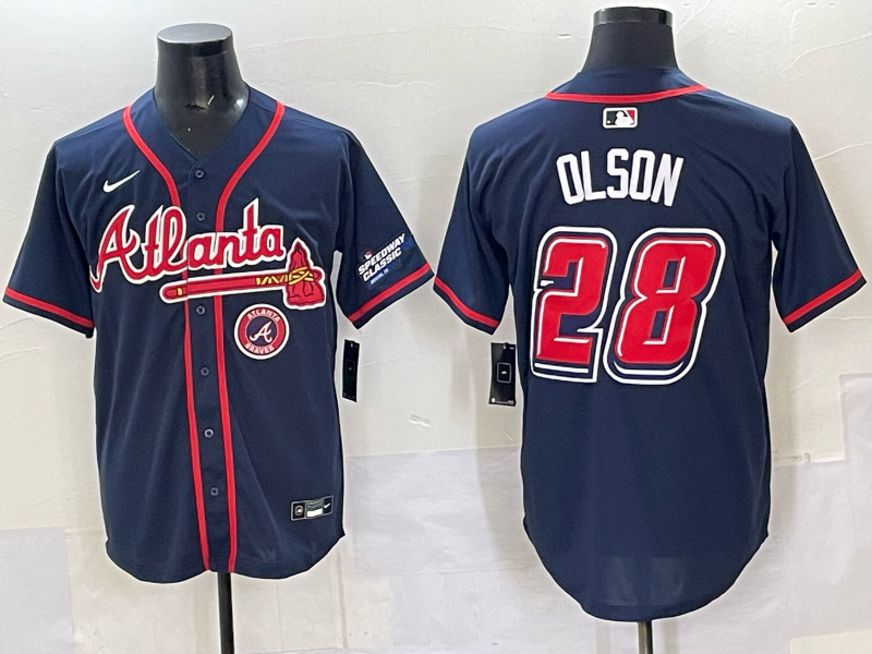 Men Atlanta Braves #28 Olson blue Nike 2025 MLB Jersey style 006->atlanta braves->MLB Jersey